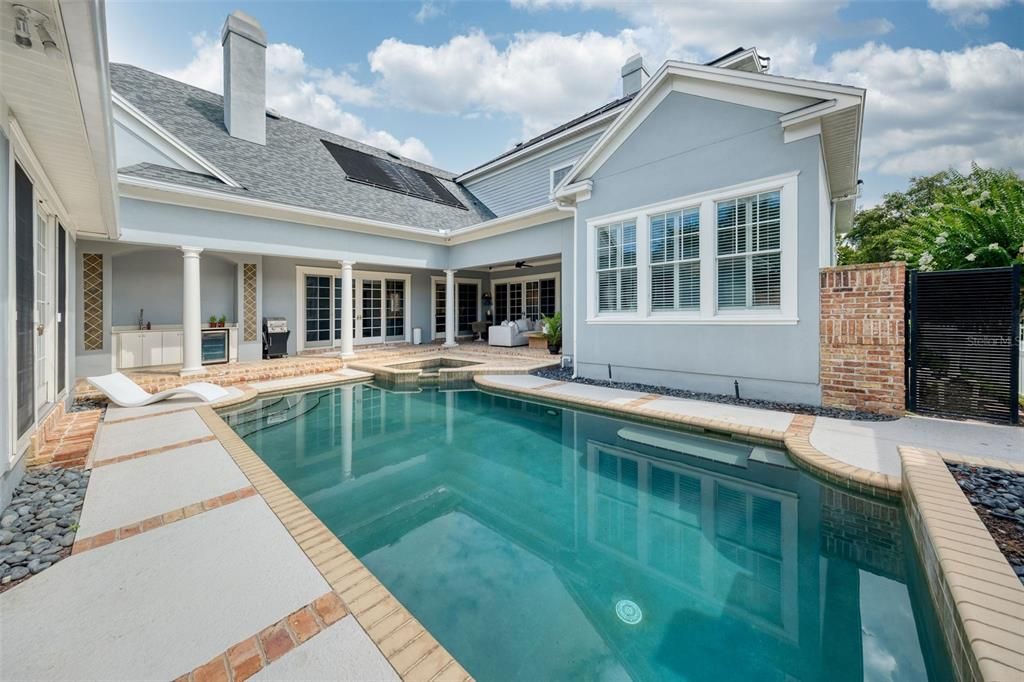 Exterior, Pool, Solar Panels