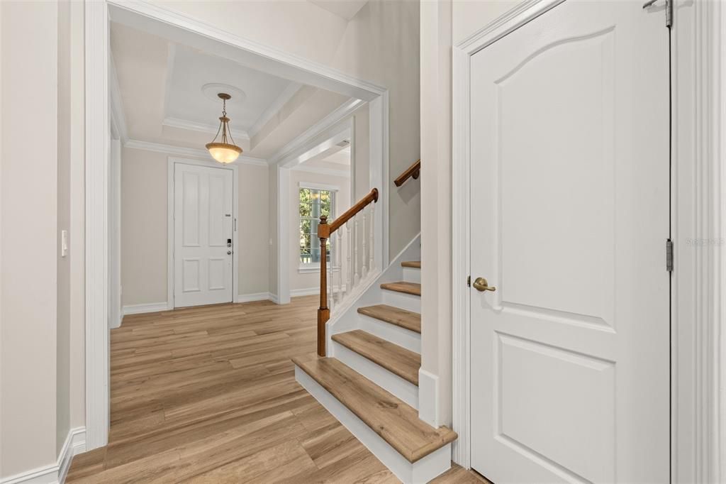 Interior, Pendant Lights, Wood Texture Flooring