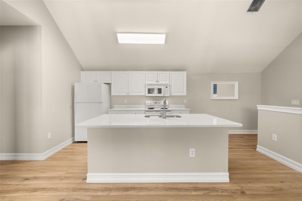 Interior, Kitchen, Wood Texture Flooring