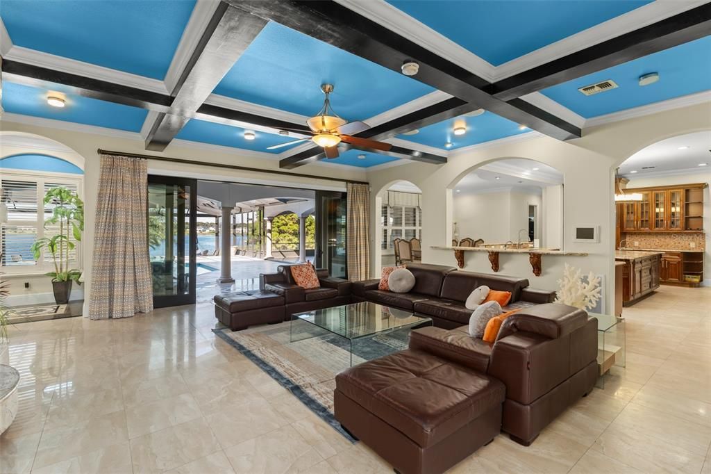 Interior, Living room, Recessed Lighting