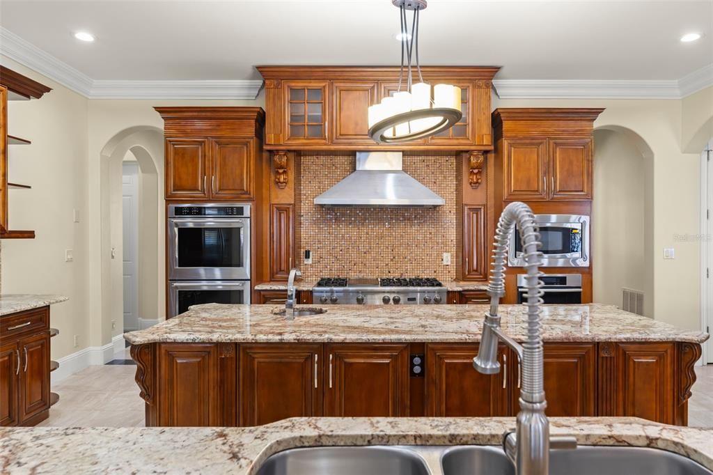 Interior, Kitchen, Pendant Lights, Recessed Lighting, Stainless Steel Appliances