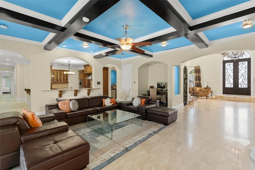 Interior, Living room, Pendant Lights, Recessed Lighting