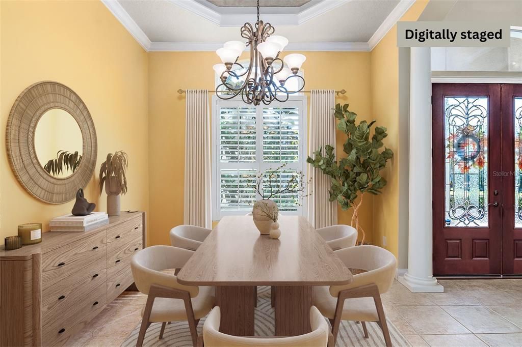 Chandelier, Dining room, Interior