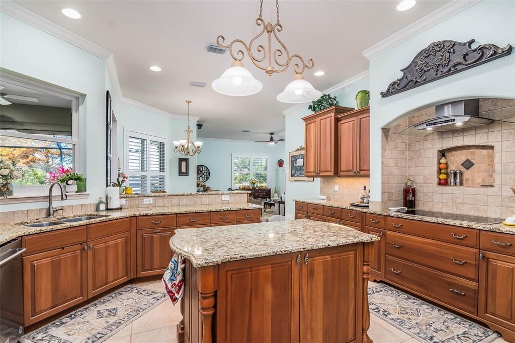 Chandelier, Interior, Kitchen, Recessed Lighting