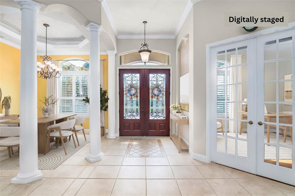 Chandelier, Dining room, Interior, Pendant Lights