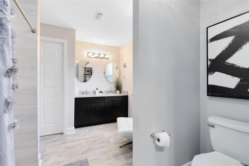 Bathroom, Interior, Wood Texture Flooring