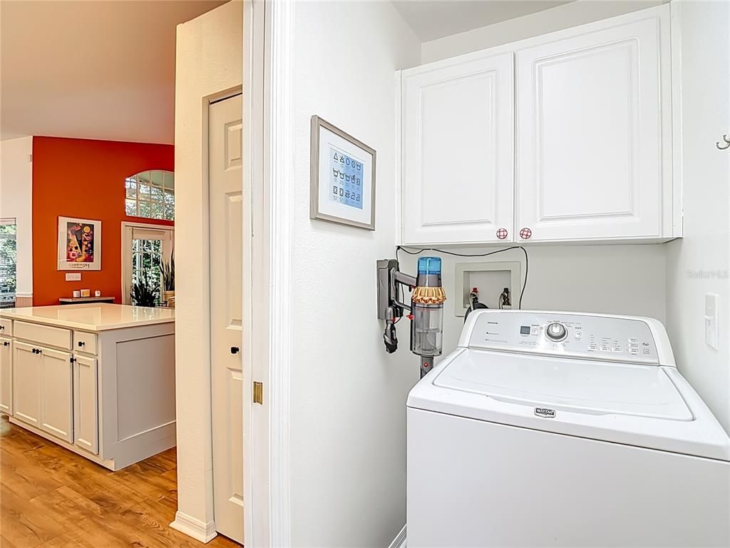 Interior, Washer, Wood Texture Flooring