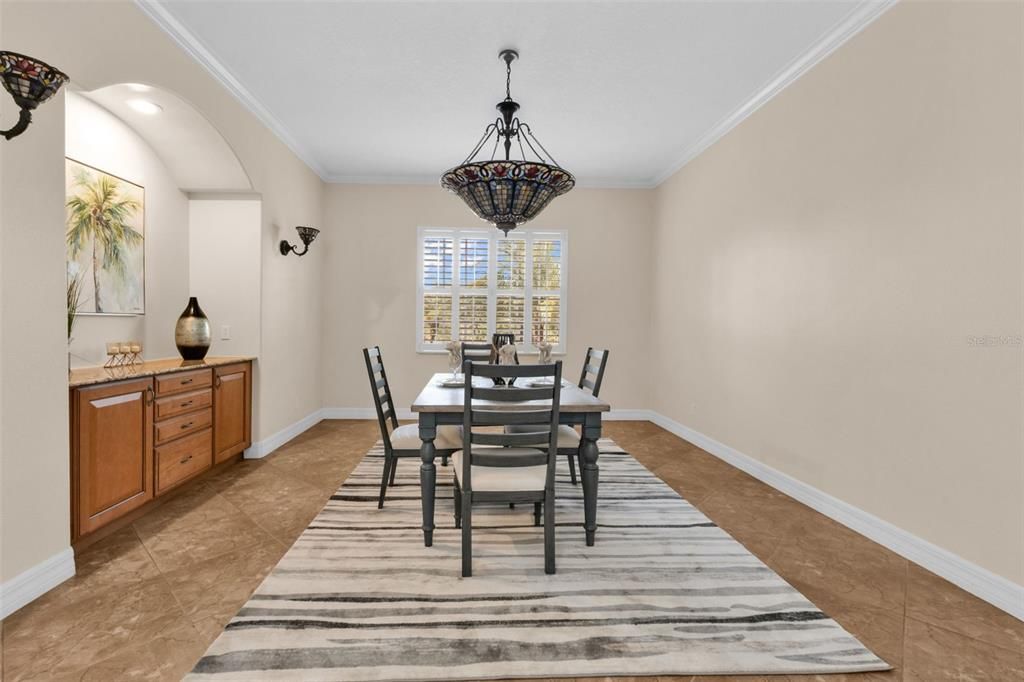 Dining room, Interior, Pendant Lights, Recessed Lighting