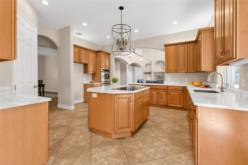 Interior, Kitchen, Pendant Lights, Recessed Lighting