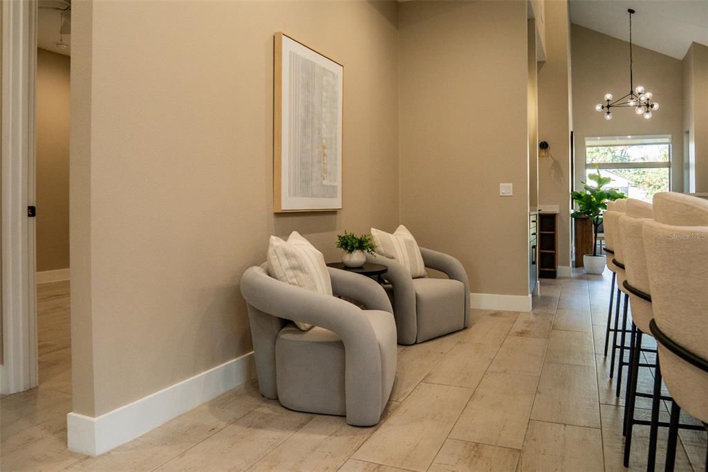 Interior, Pendant Lights, Wood Texture Flooring