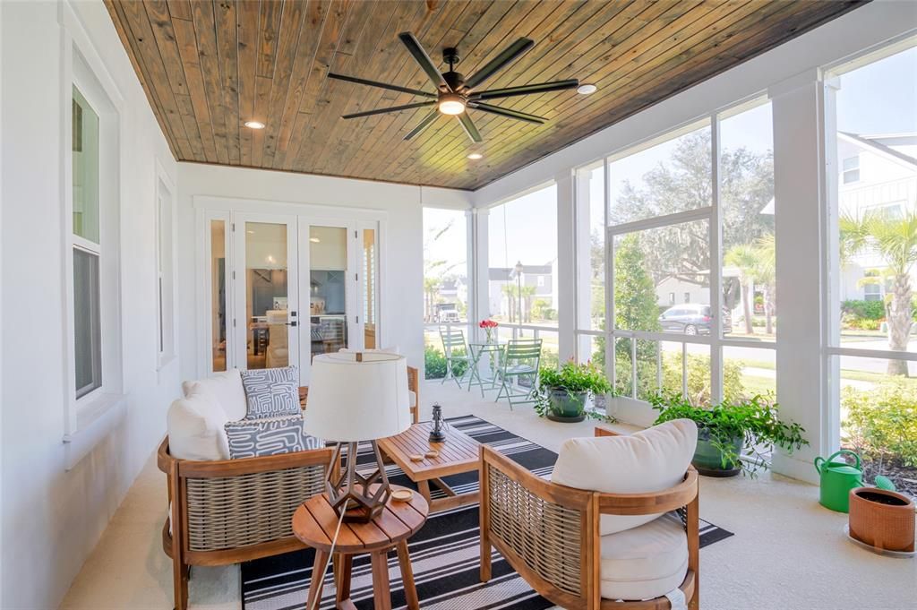 Interior, Recessed Lighting, Sun Room, Wooden Ceilings