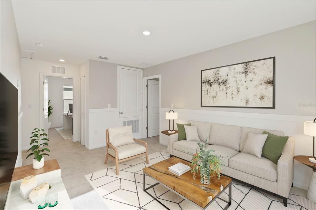 Interior, Living room, Recessed Lighting