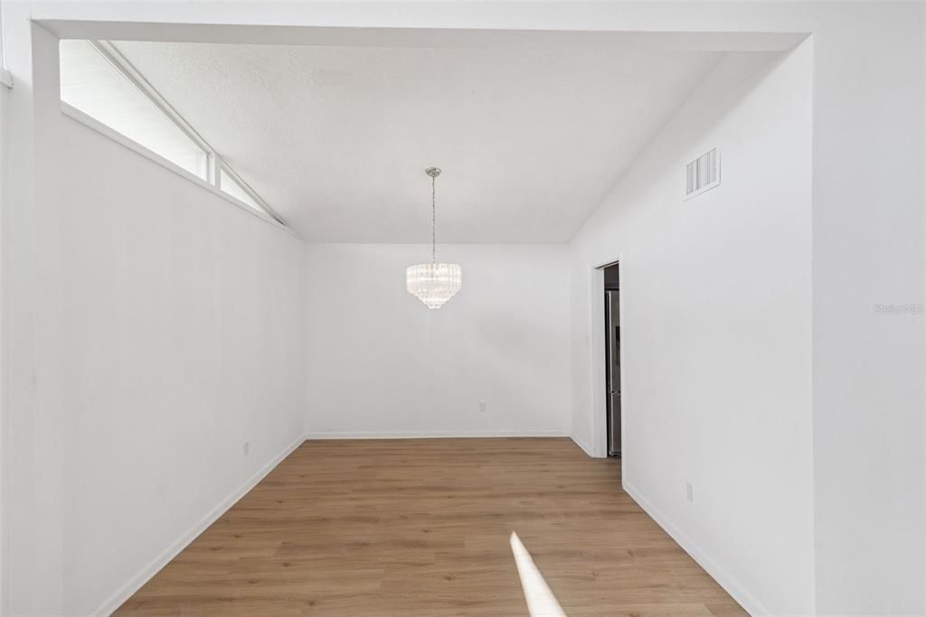Chandelier, Empty room, Interior, Wood Texture Flooring