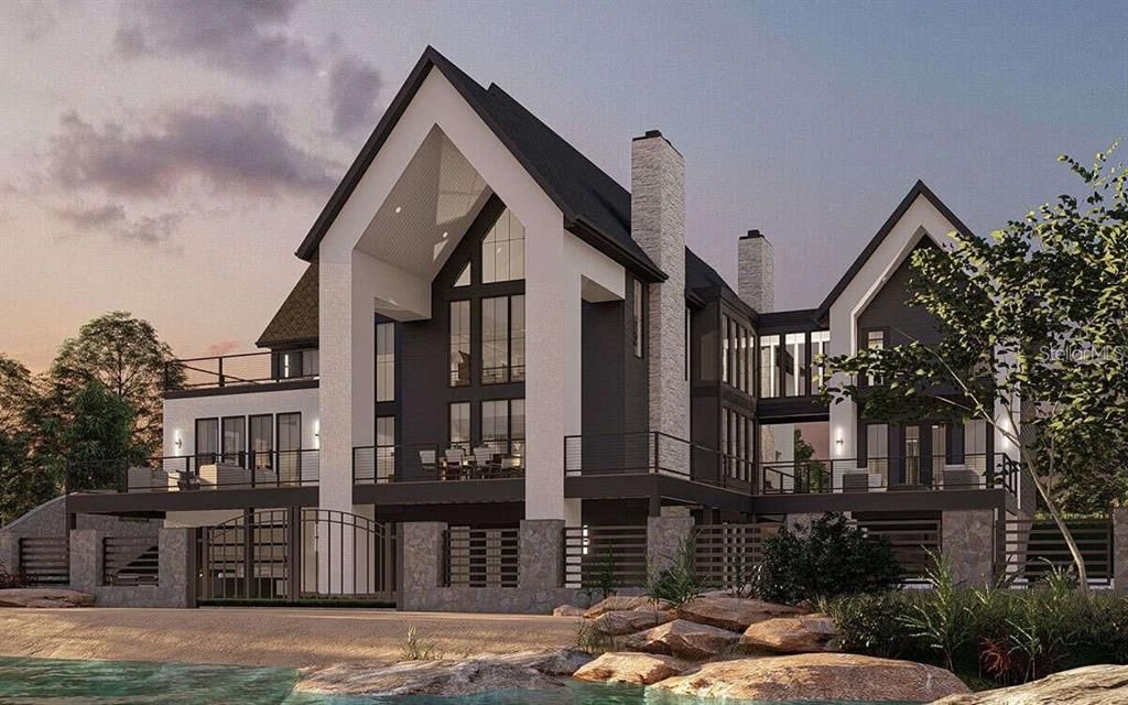 Exterior, Facade, Pool, Tudor Revival