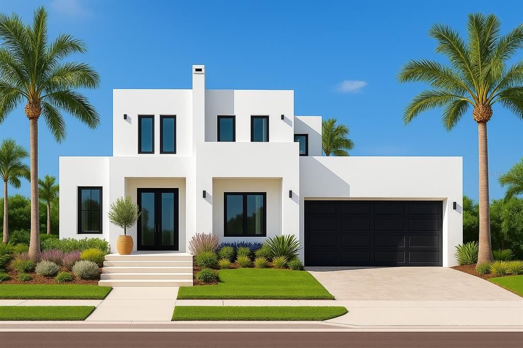 Attached, Exterior, Facade, Modern