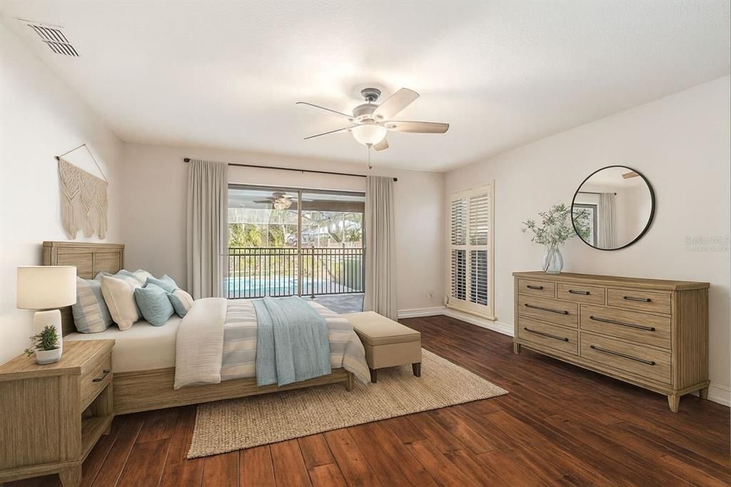 Bedroom, Interior, Wood Texture Flooring