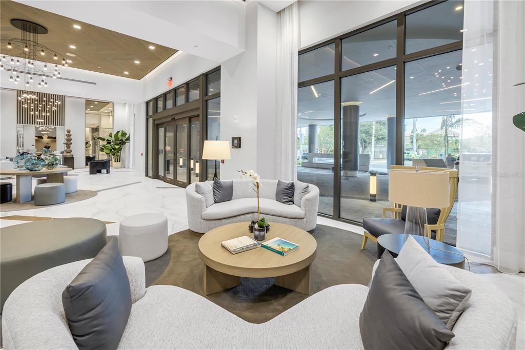 Interior, Living room, Marble, Pendant Lights, Recessed Lighting