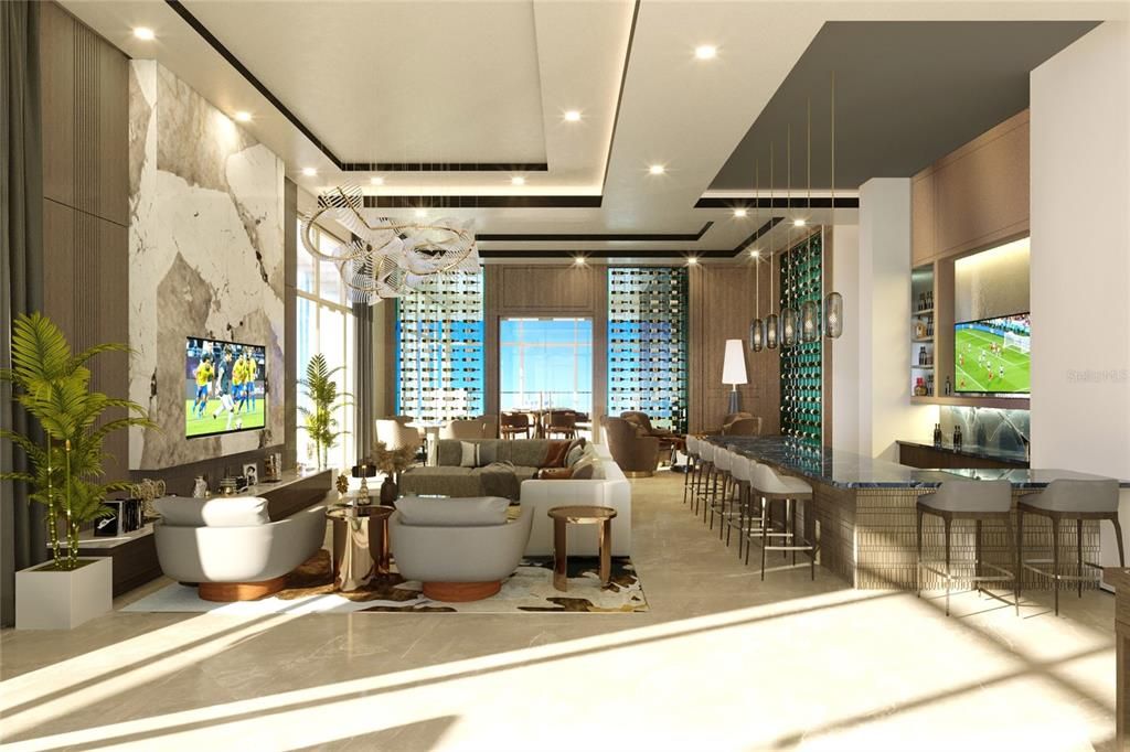 Interior, Living room, Recessed Lighting