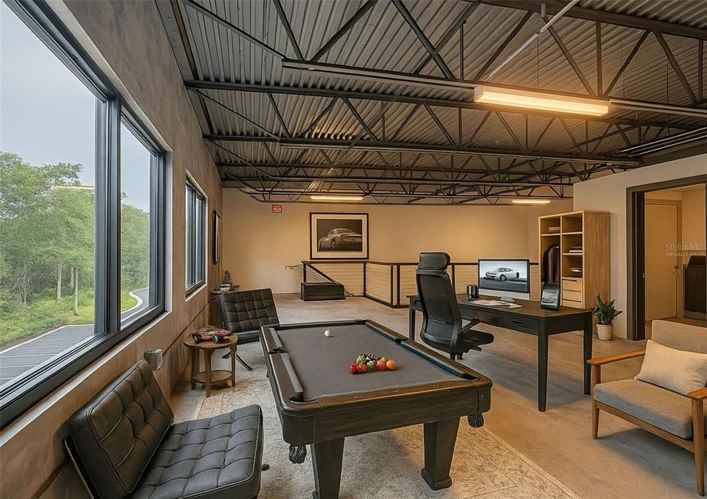 Billiard Table, Game Room, Home Office, Interior