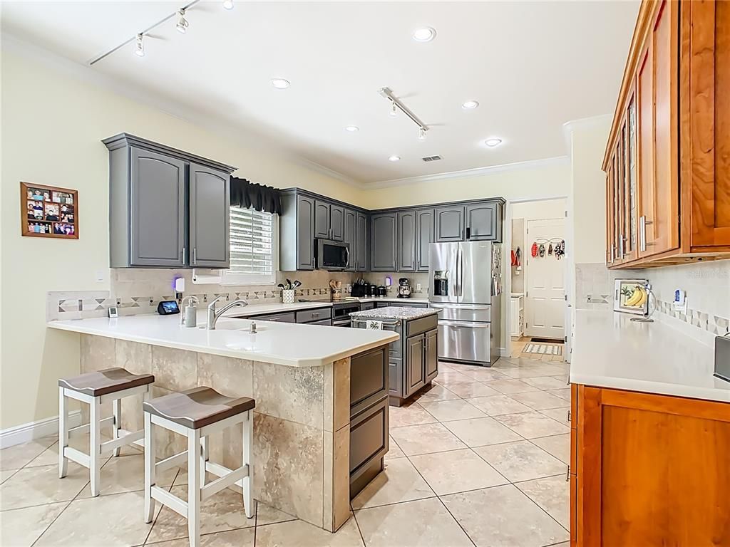 Interior, Kitchen, Recessed Lighting, Stainless Steel Appliances