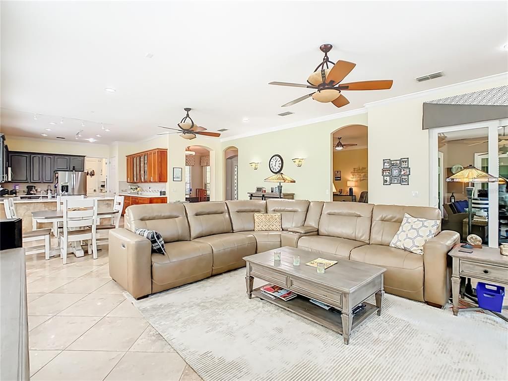 Dining room, Interior, Kitchen, Living room, Recessed Lighting