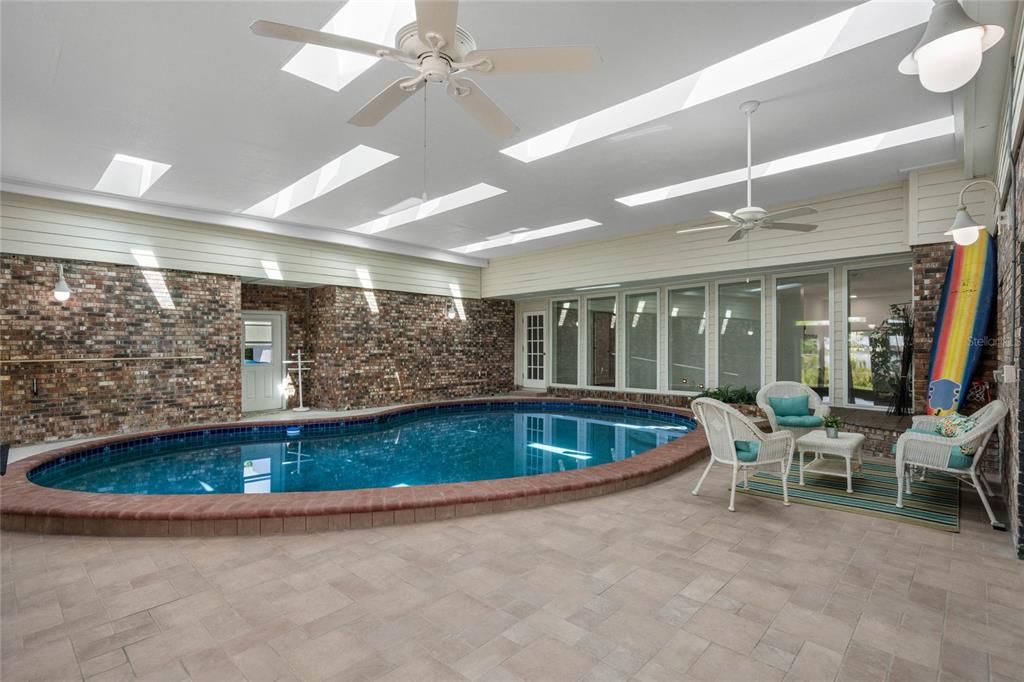 Interior, Pool, Stone Walls