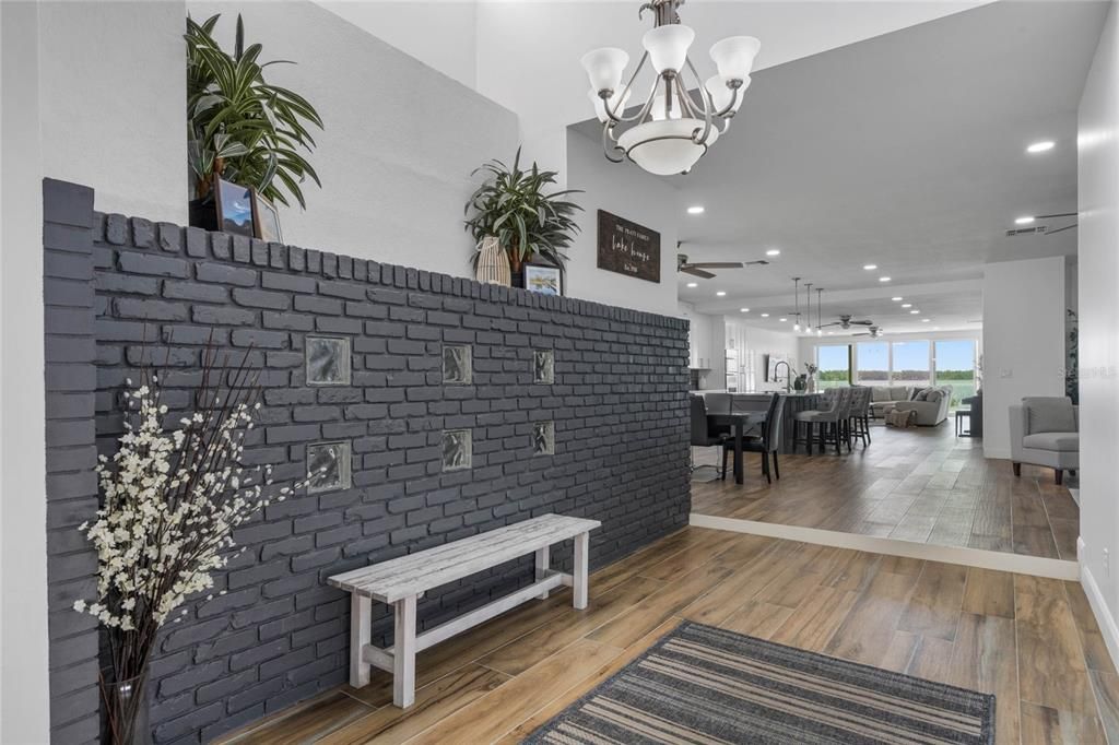 Chandelier, Dining room, Interior, Pendant Lights, Recessed Lighting, Wood Texture Flooring
