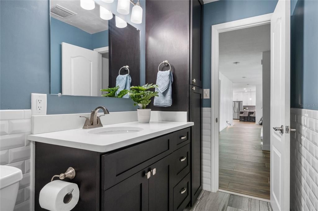 Bathroom, Interior, Wood Texture Flooring
