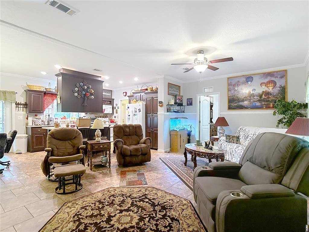 Interior, Kitchen, Living room, Recessed Lighting