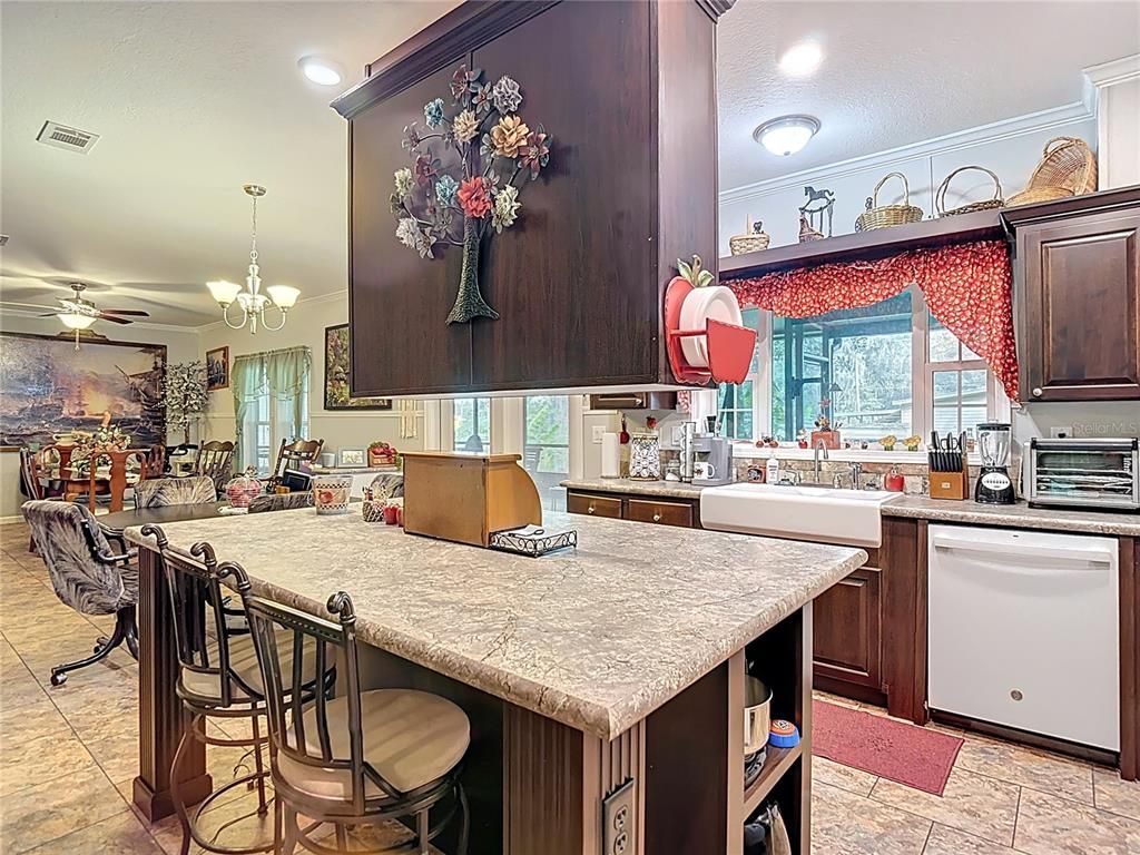 Chandelier, Interior, Kitchen, Recessed Lighting