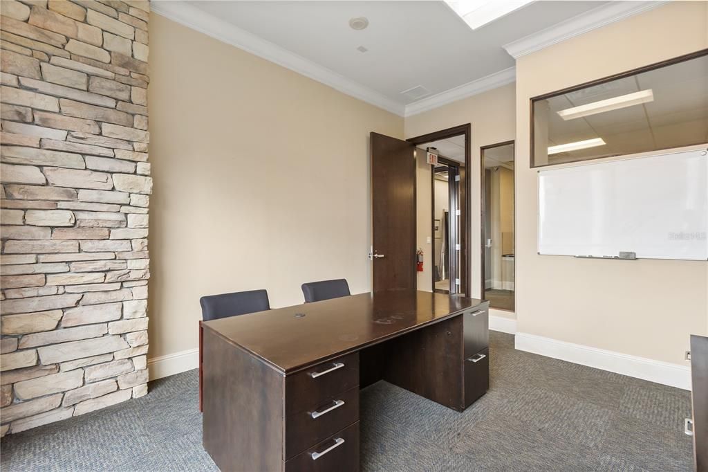 Home Office, Interior, Stone Walls