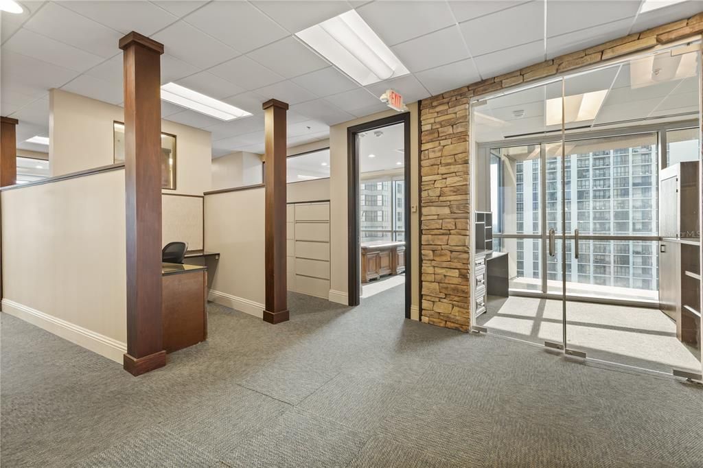 Interior, Recessed Lighting, Stone Walls