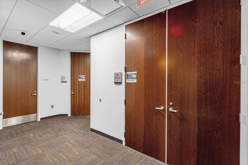 Elevator, Interior, Wood Texture Flooring, Wooden Walls