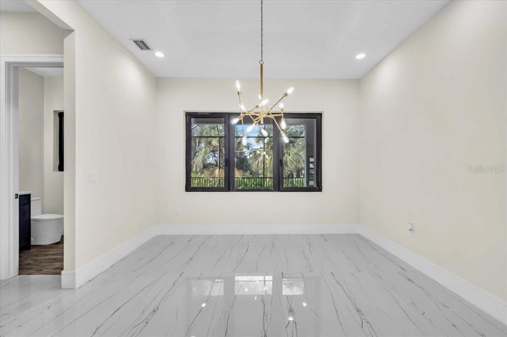Bathroom, Empty room, Interior, Marble, Pendant Lights, Recessed Lighting