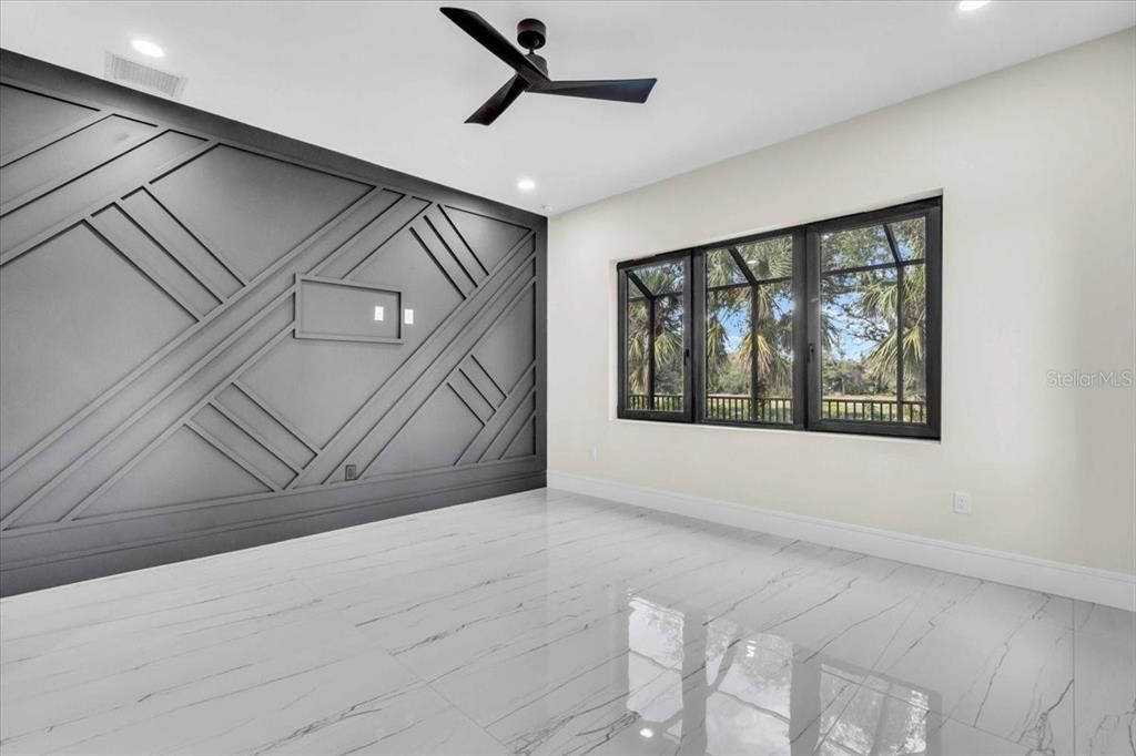 Empty room, Interior, Marble, Recessed Lighting