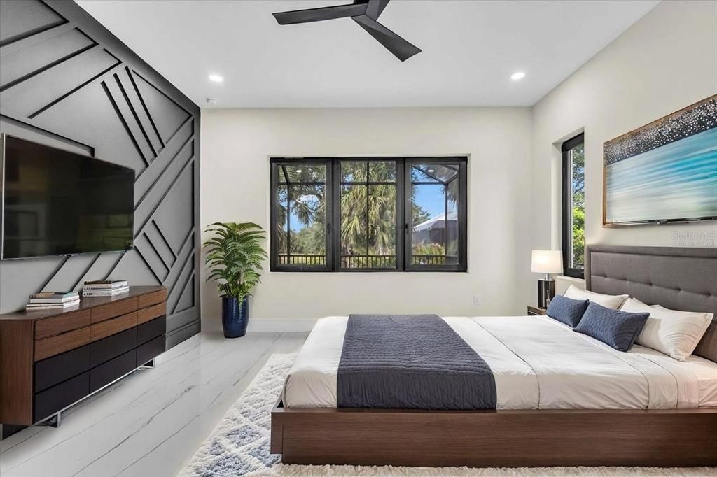 Bedroom, Interior, Recessed Lighting