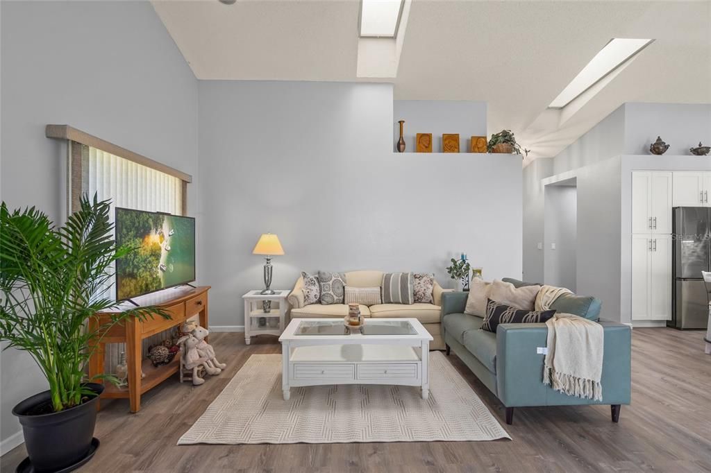 Interior, Living room, Stainless Steel Appliances, Wood Texture Flooring