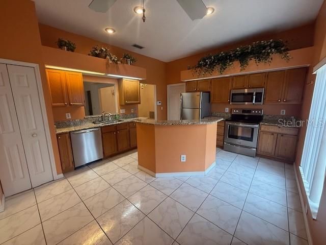 Interior, Kitchen, Recessed Lighting, Stainless Steel Appliances