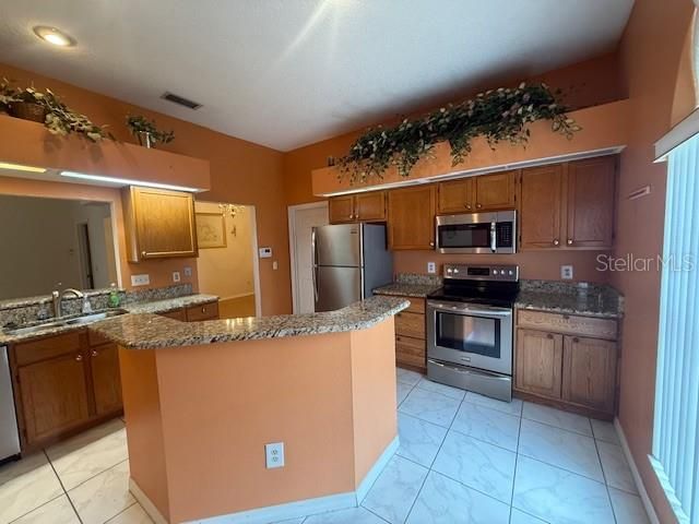 Interior, Kitchen, Recessed Lighting, Stainless Steel Appliances