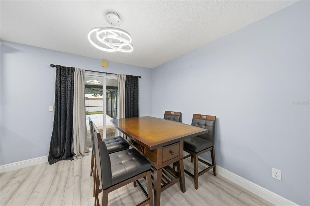 Dining room, Interior, Wood Texture Flooring