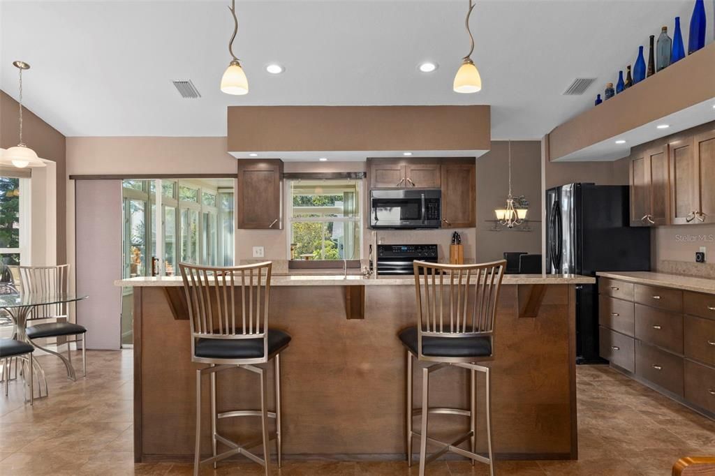 Interior, Kitchen, Pendant Lights, Recessed Lighting, Stainless Steel Appliances