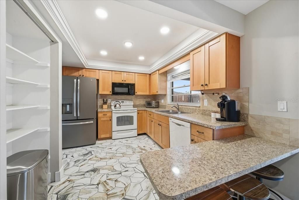 Interior, Kitchen, Recessed Lighting, Stainless Steel Appliances