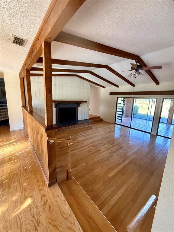 Interior, Wooden Beams, Wood Texture Flooring