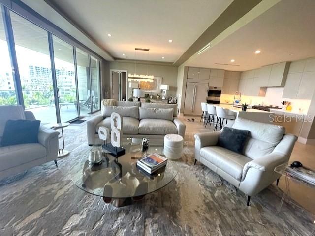 Dining room, Interior, Kitchen, Living room, Pendant Lights, Recessed Lighting, Stainless Steel Appliances