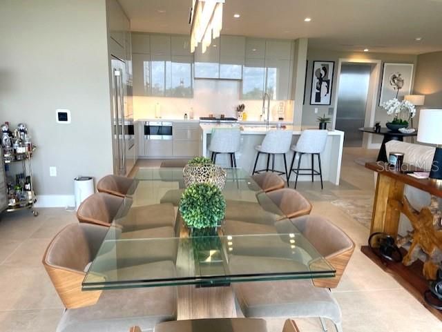 Dining room, Interior, Kitchen, Living room, Recessed Lighting