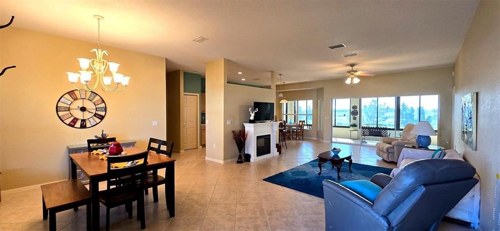 Chandelier, Dining room, Interior, Living room, Recessed Lighting
