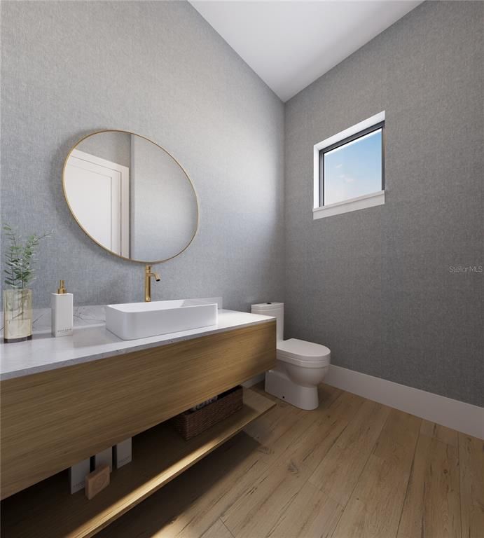 Bathroom, Interior, Wood Texture Flooring