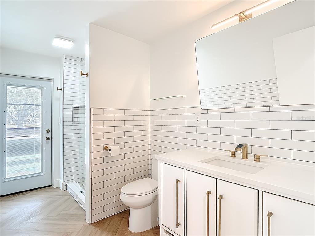 Bathroom, Interior, Wood Texture Flooring