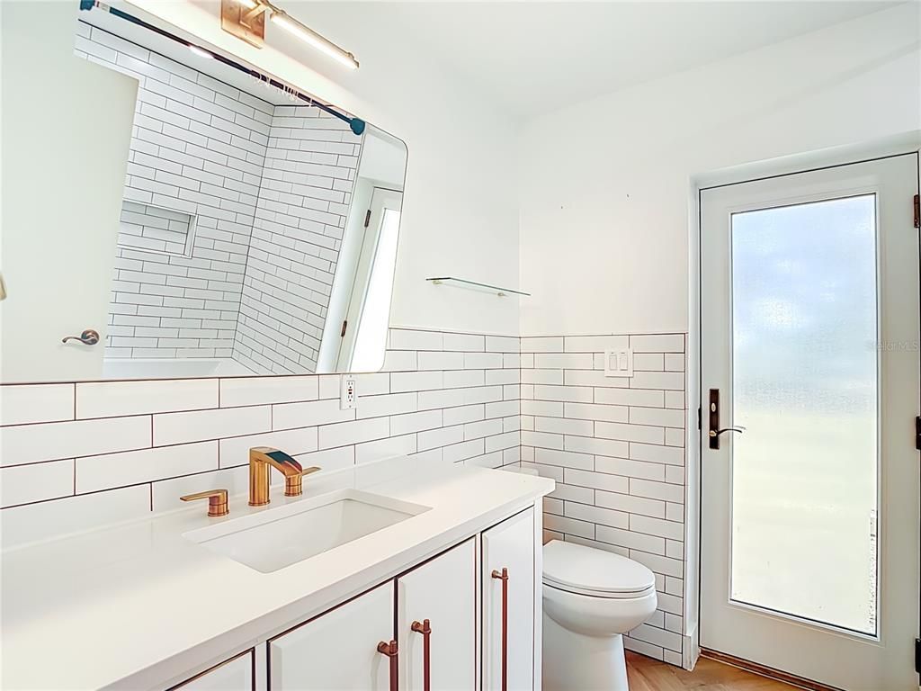 Bathroom, Interior, Wood Texture Flooring