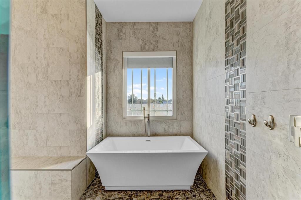 Bathroom, Free Standing Baths, Interior, Marble Walls